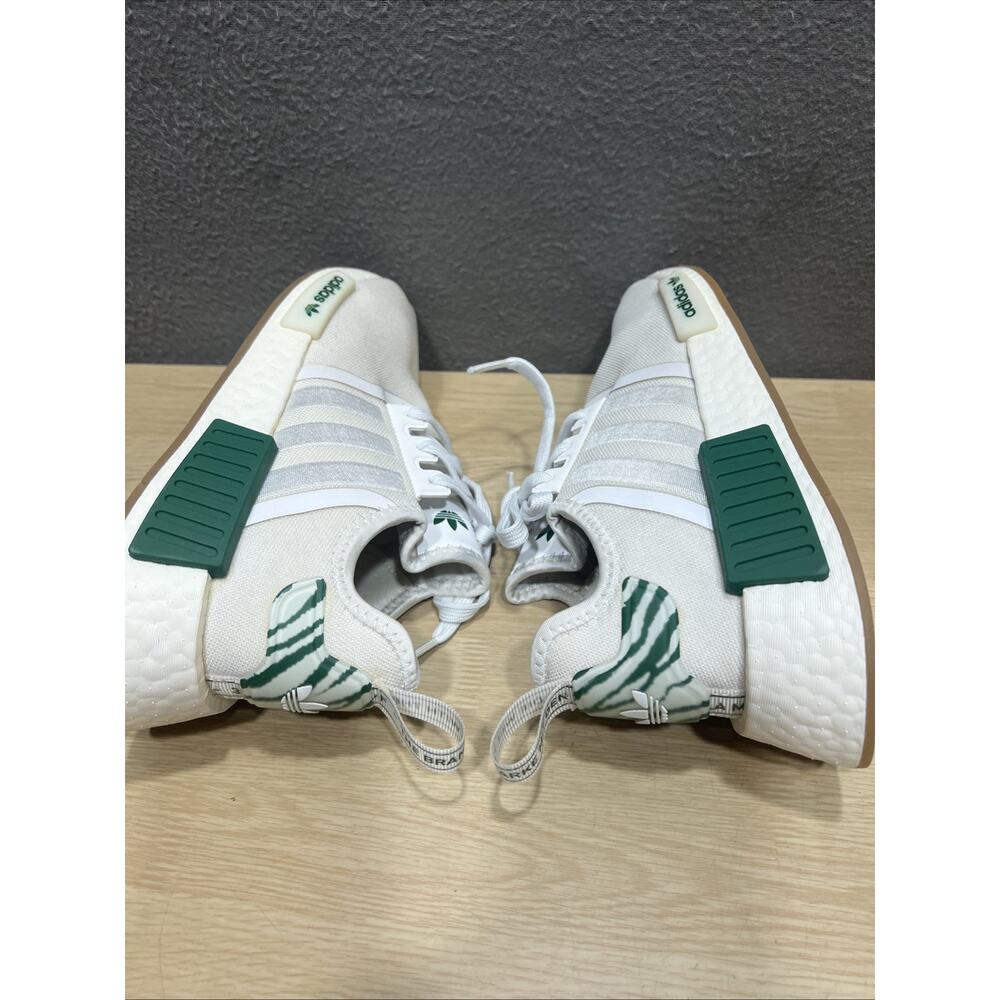 Adidas NMD_R1 White/Green Sneakers Womens Size 6 - Picture 8 of 13